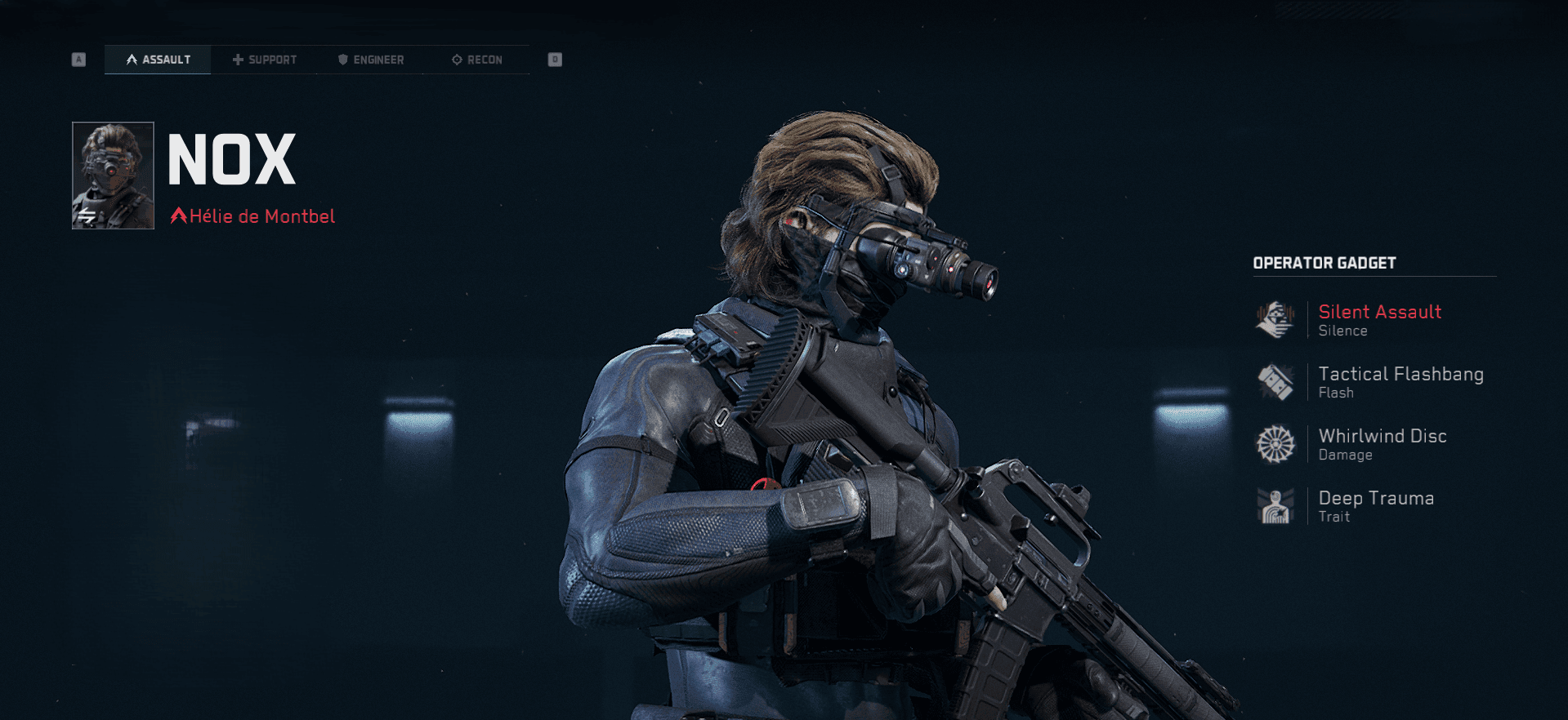Delta Force operator loadout screen
